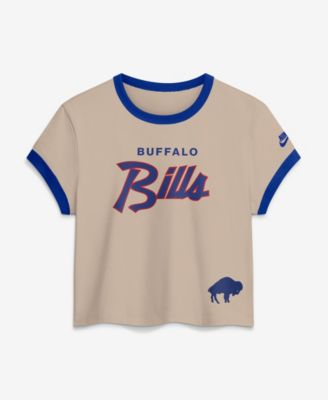 Women's Buffalo Bills Rewind Ringer Cropped T-Shirt