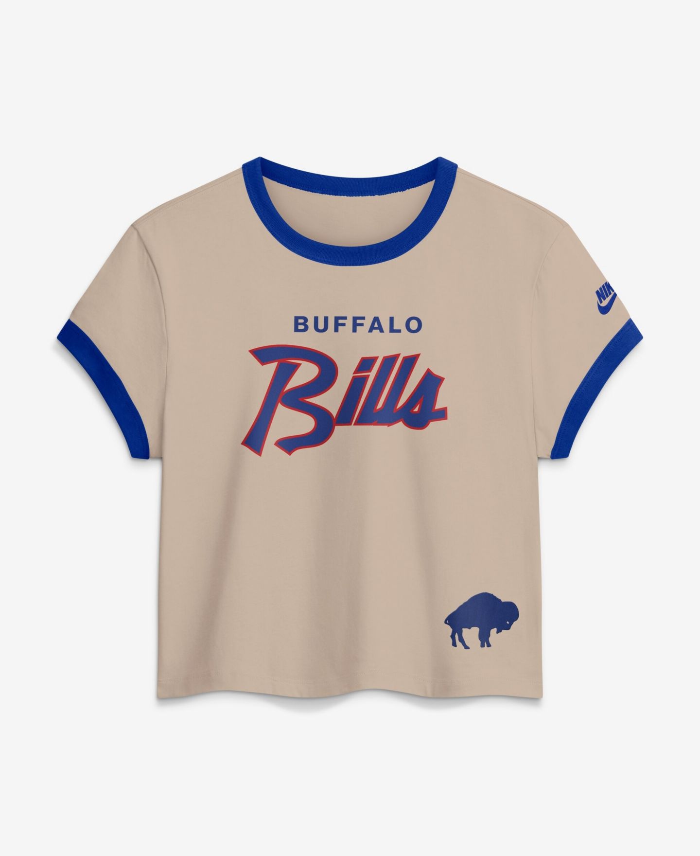 Женская футболка Nike Buffalo Bills Rewind Ringer Cropped — фото 1