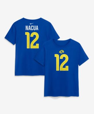 Women's Puka Nacua Royal Los Angeles Rams Name & Number T-Shirt
