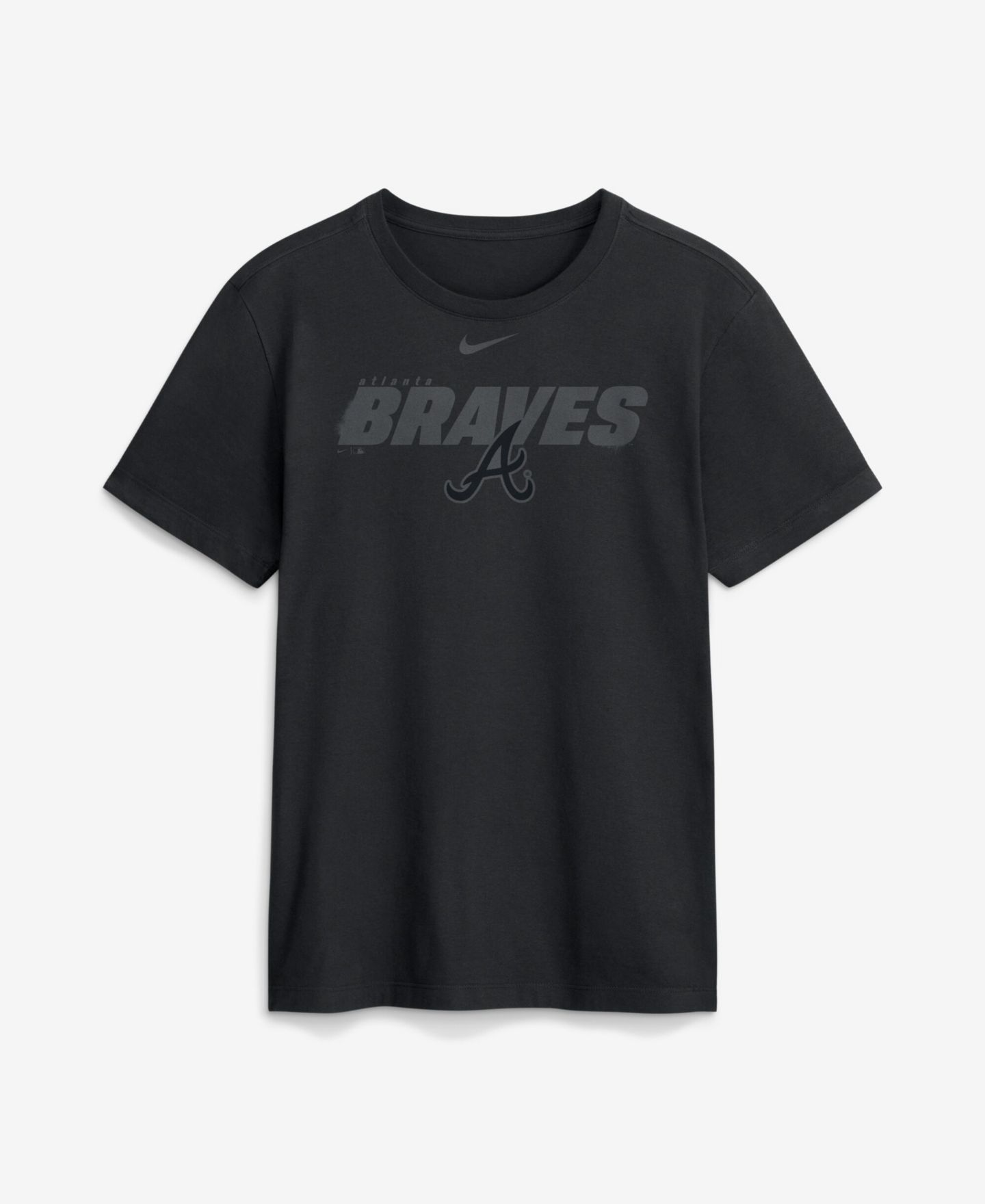 Мужская футболка Nike Black Atlanta Braves Tonal Club — фото 1