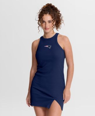 Women's New England Patriots Push Beyond Cotton-Blend Ribbed Sleeveless Crewneck Dress