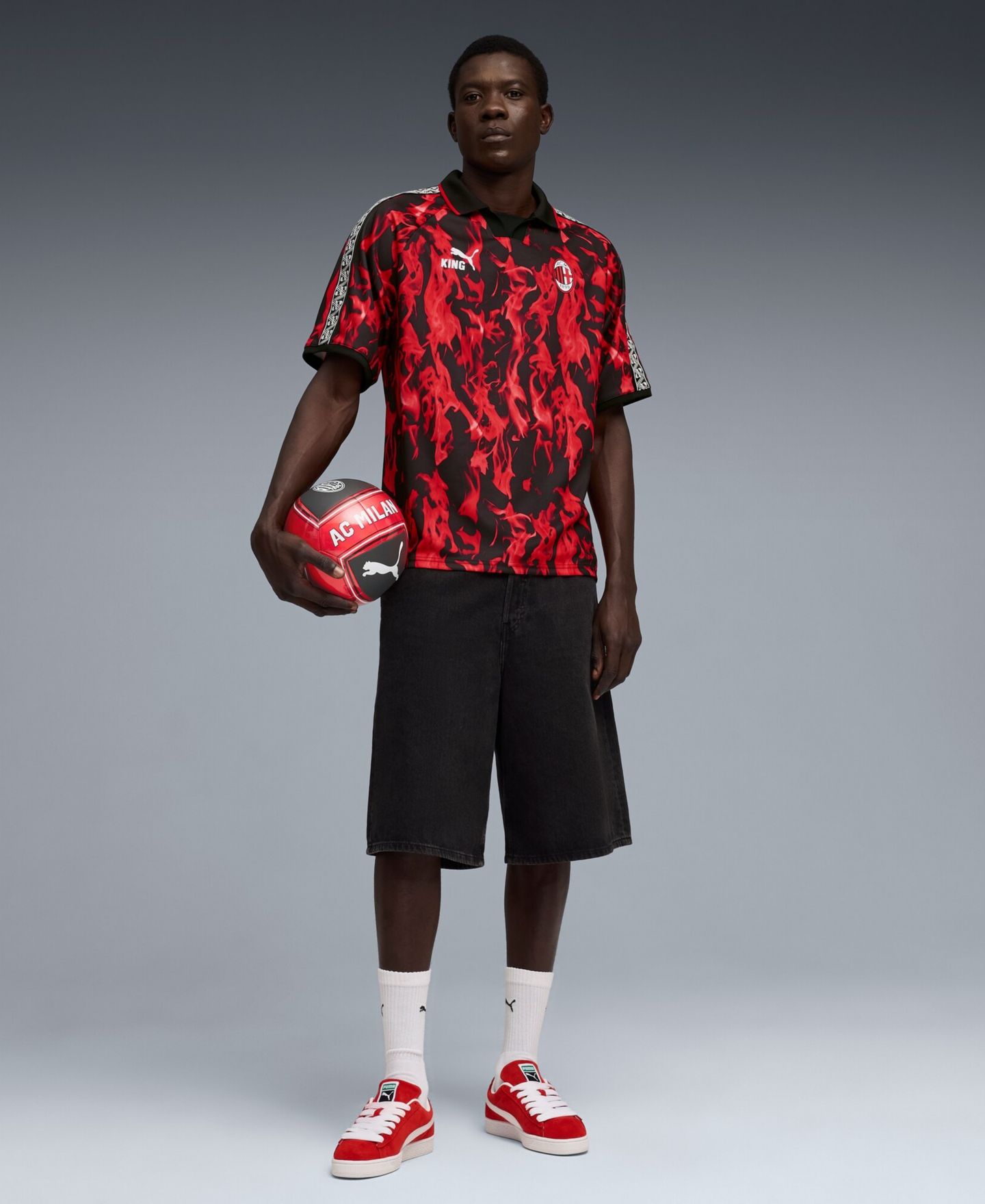 Мужской топ PUMA Red AC Milan King Retro Jersey — фото 3