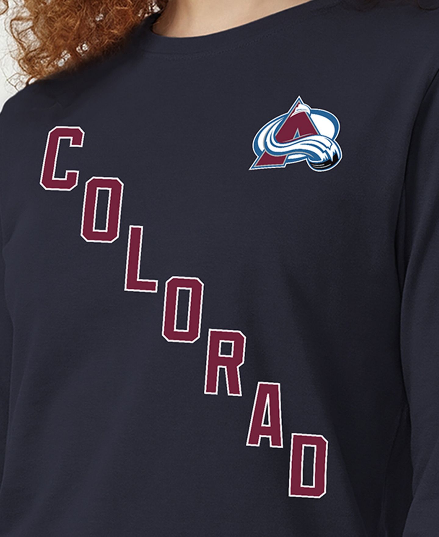 Женская футболка Champion Navy Colorado Avalanche 2-Hit Long Sleeve — фото 5