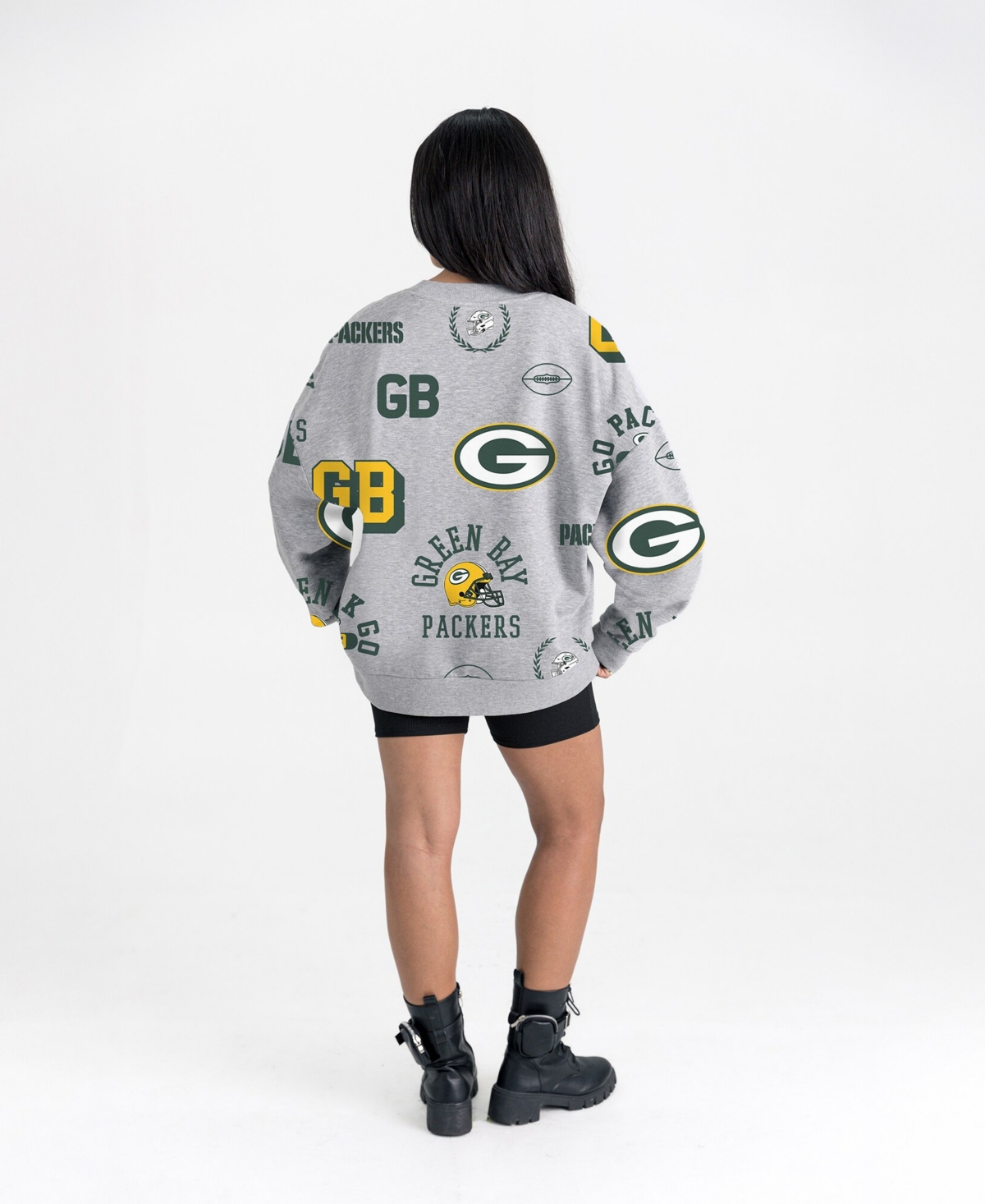 Gameday Couture Women's Heather Gray Green Bay Packers Always On Repeat Fleece Sweatshirt