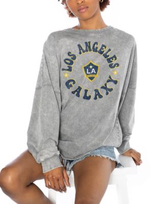 Women's Gray LA Galaxy Faded Design Pullover Sweatshirt
