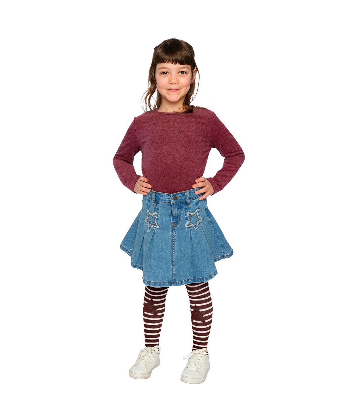 Юбка Deux par Deux (size 6 to 14) Pleated для девочек, цвет: Тёмно-синий джинсовый — фото 5
