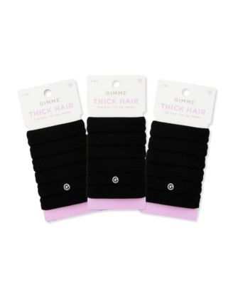 Thick Hair Ties Seamless Nylon 18 Pack