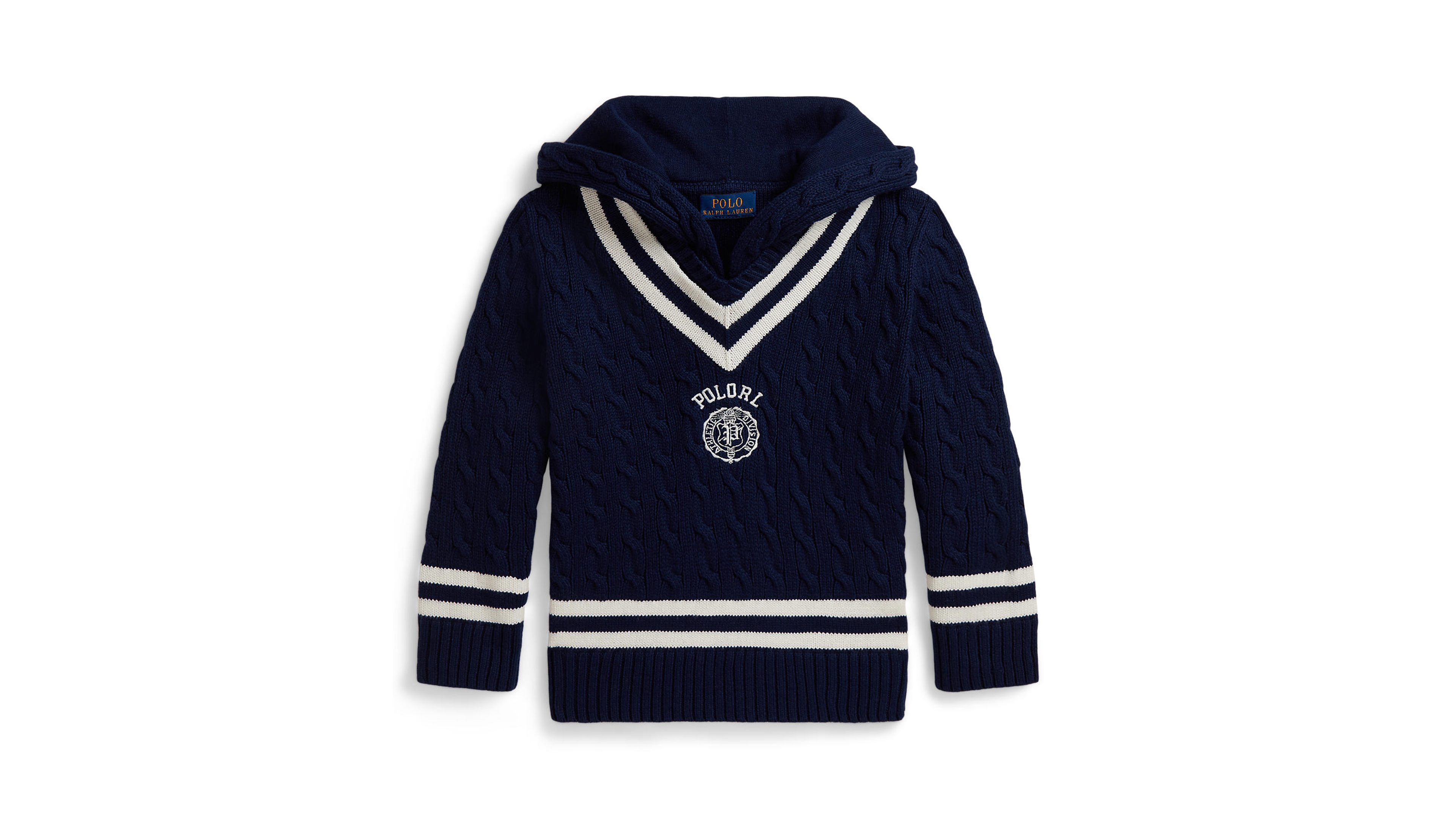 Polo Ralph Lauren Boys' 2T-7 Cotton Hooded Cricket Sweater