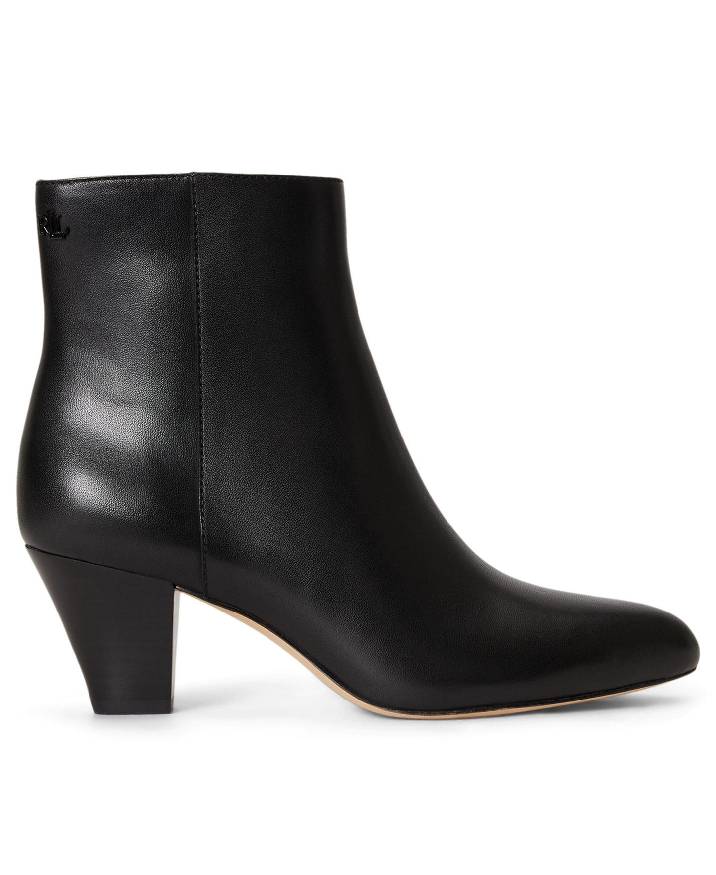 Женские ботинки Lauren Ralph Lauren Emersyn Zipper Booties, цвет: Чёрный гладкий кожаный — фото 2