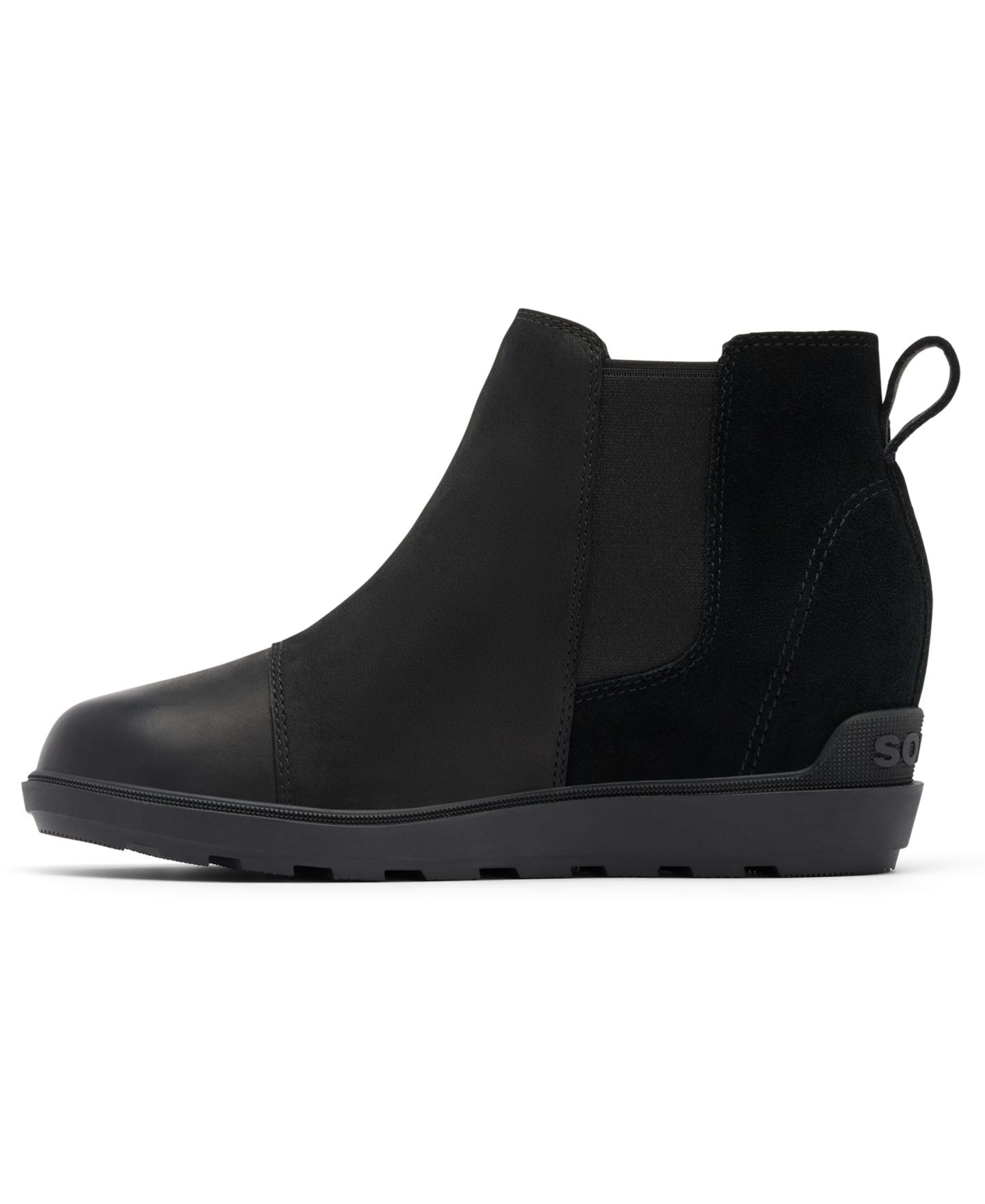 Женские ботинки Sorel Evie II Chelsea Slip-On Booties, цвет: Чёрный морской — фото 6