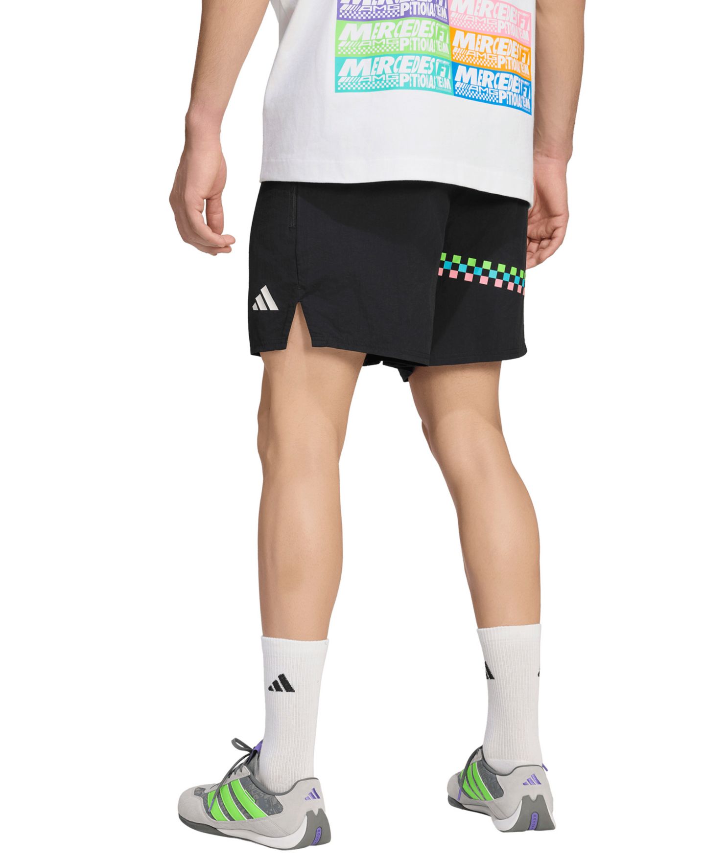 Мужские шорты adidas Mercedes F1 Shorts, цвет: Чёрный — фото 4