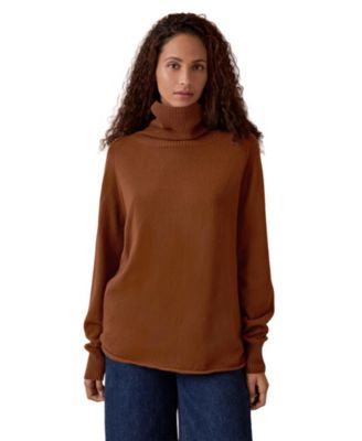 Womens Supersoft Slouchy Turtle Neck Sweater