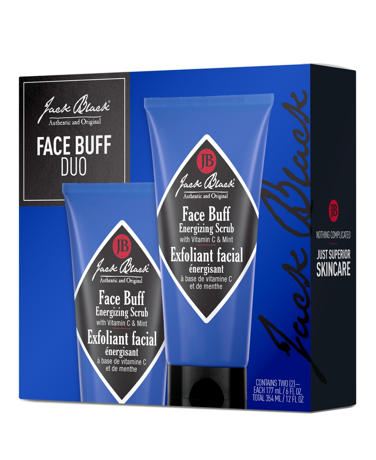 Jack Black Face Buff Energizing Scrub Gift Set, 2-Pack