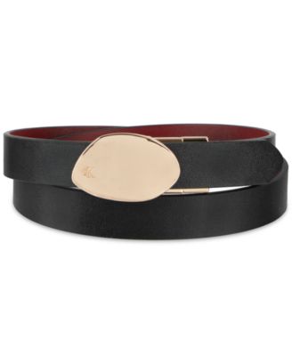 2 In 1 Reversible Skinny Sculptured Buckle Belt