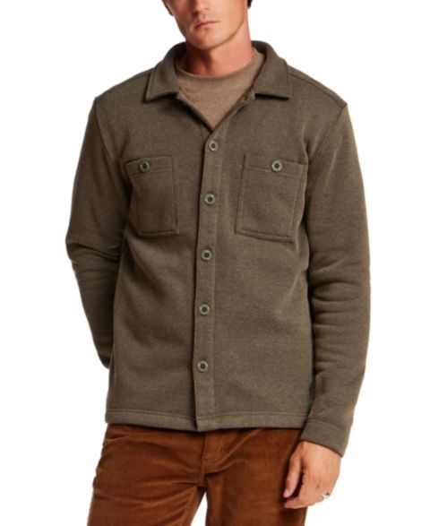 Мужская куртка Weatherproof Vintage Pebble Fleece Shirt Jacket, цвет: Тёмно-зелёный ночной