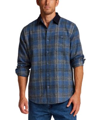 Men's Corduroy Collar Heavy Flannel Overshirt
