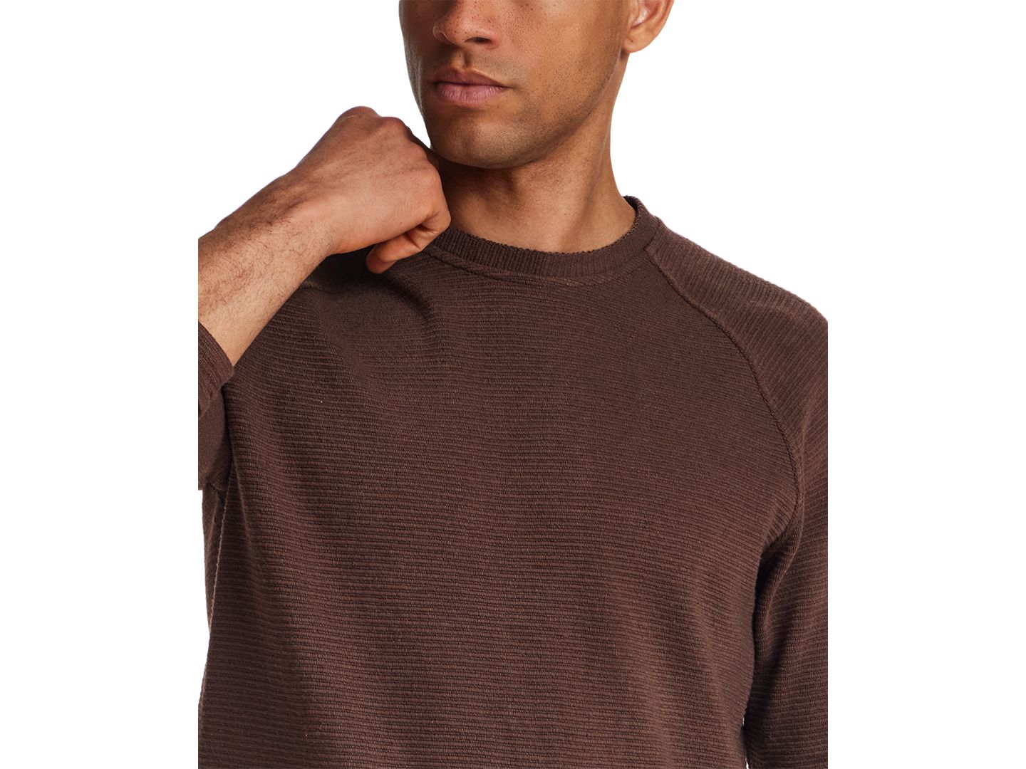 Мужская футболка Weatherproof Vintage Ribbed Raglan Crewneck, цвет: Chicory — фото 4