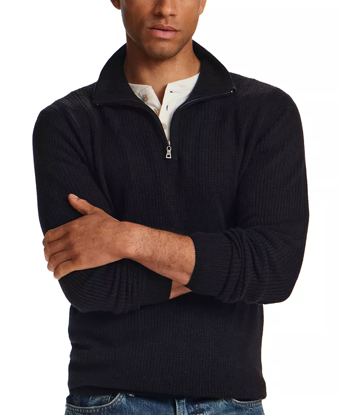 Men's Soft Touch All Over Texture Quarter-Zip Sweater
