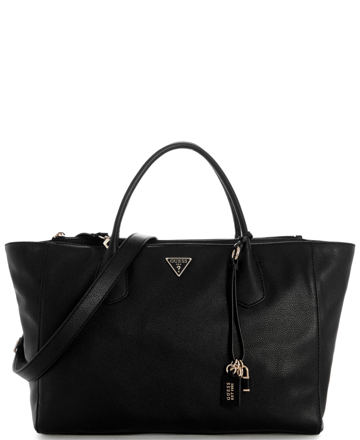 Женская сумка GUESS Marissa Tech Extra-Large Tote, цвет: Чёрный — фото 1