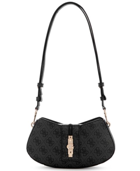 Женская сумка GUESS Yvonne Logo Small Shoulder Handbag, цвет: Coal Logo