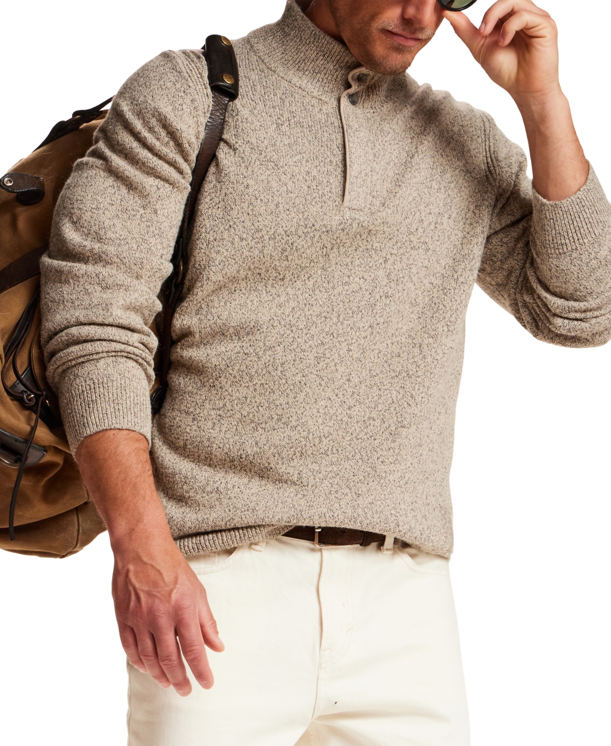 Weatherproof Vintage Men's Mixy Mock Neck Sweater