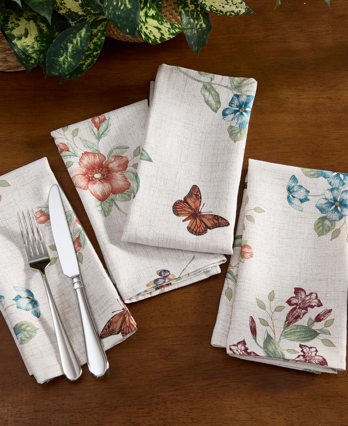 Lenox Butterfly Meadow Fall Napkins, Set of 4