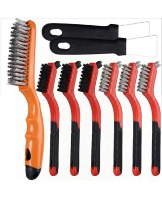Wire Brush Set Steel Nylon Scraper Welding Slag Grime