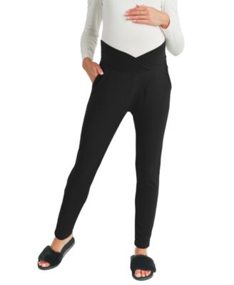 Maternity Pull-On Under-Bump Jogger Pants with Pockets