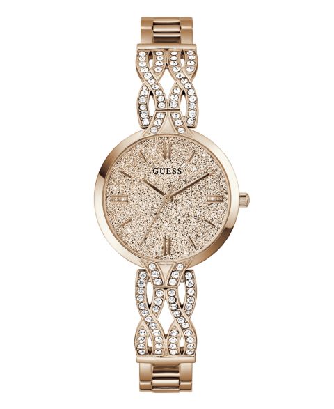 Женские часы GUESS Quartz Rose Gold-Tone Stainless Steel 32mm