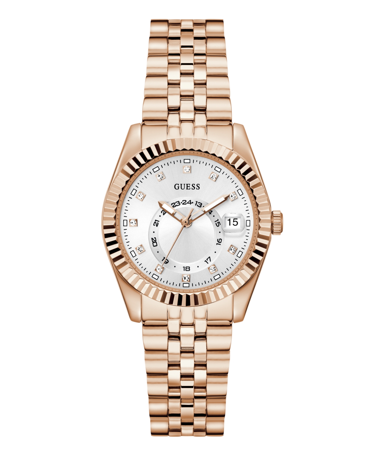 Guess Women's Quartz Rose Gold-Tone Stainless Steel Watch 34mm - Rose Gold