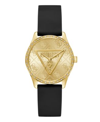Women's Quartz Black Silicone Watch 36mm