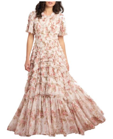 Женское платье Needle & Thread Summer's Valentine Ruffle Gown, цвет: Белый