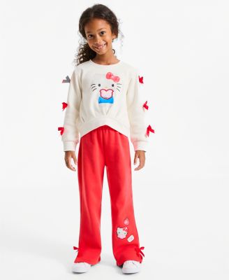 Hello Kitty&reg; and Friends Toddler Girls' 2T-5T Fleece Glitter Sweatshirt and Sweatpants, 2-Piece Set