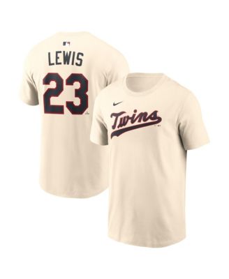 Men's Royce Lewis Cream Minnesota Twins 2026 Field of Dreams Name & Number T-Shirt