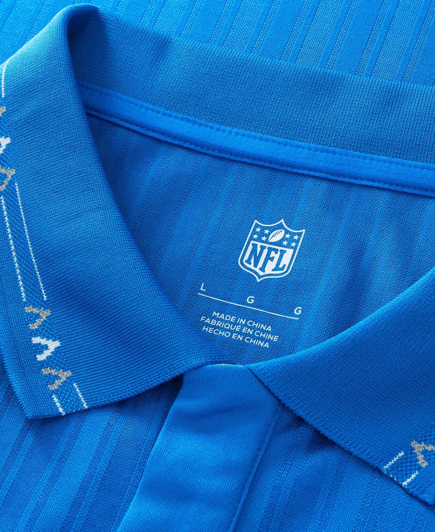 Мужской топ Fanatics Blue Detroit Lions Football x Football Collared Fan Jersey — фото 2