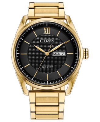 Men's Classic Gold-Tone Stainless Steel Bracelet Watch 42mm