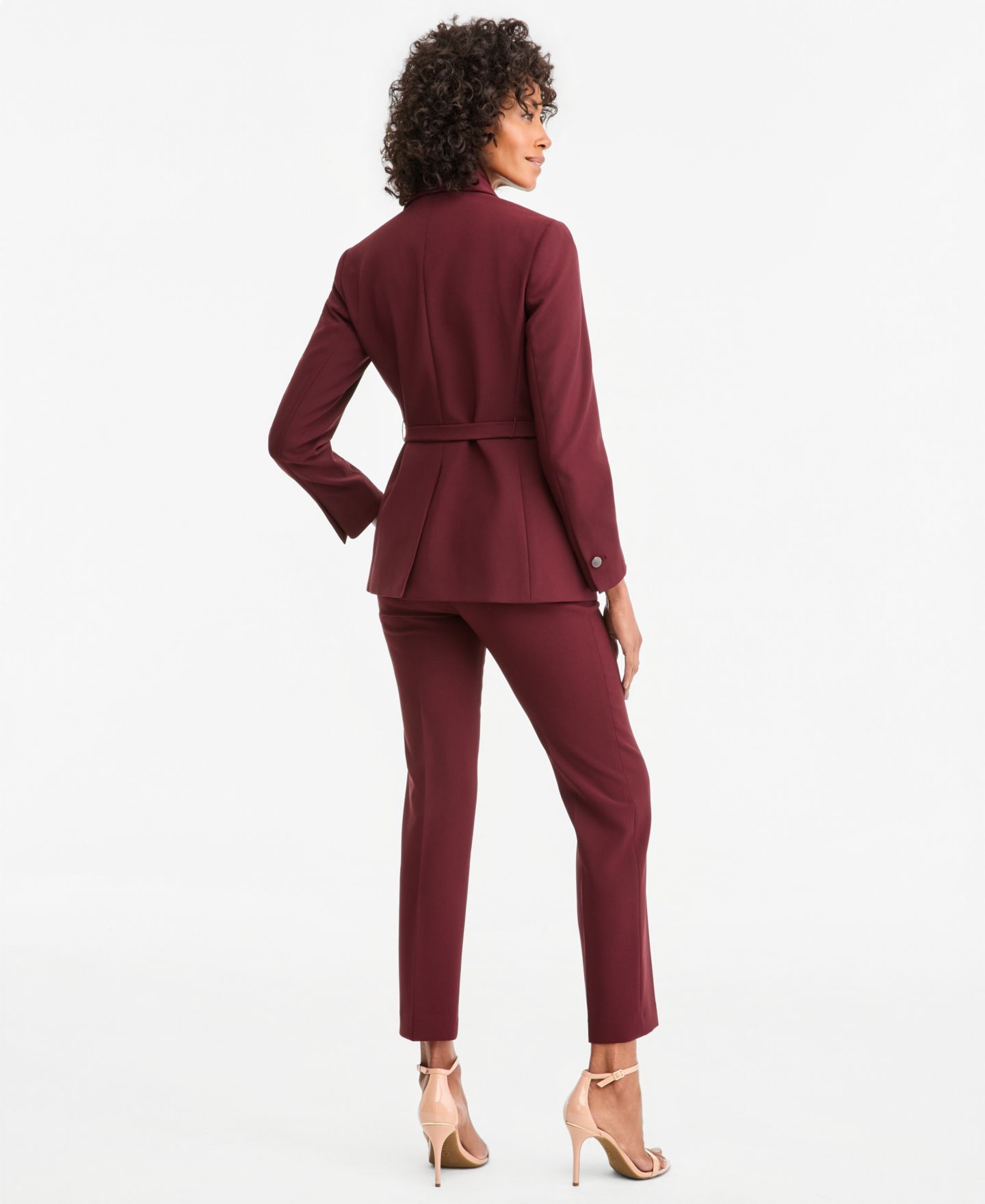 Женский комплект Anne Klein Pull-On Single-Button Stretch Jacket and Pants, 2-Piece Suit, цвет: Чёрный — фото 2