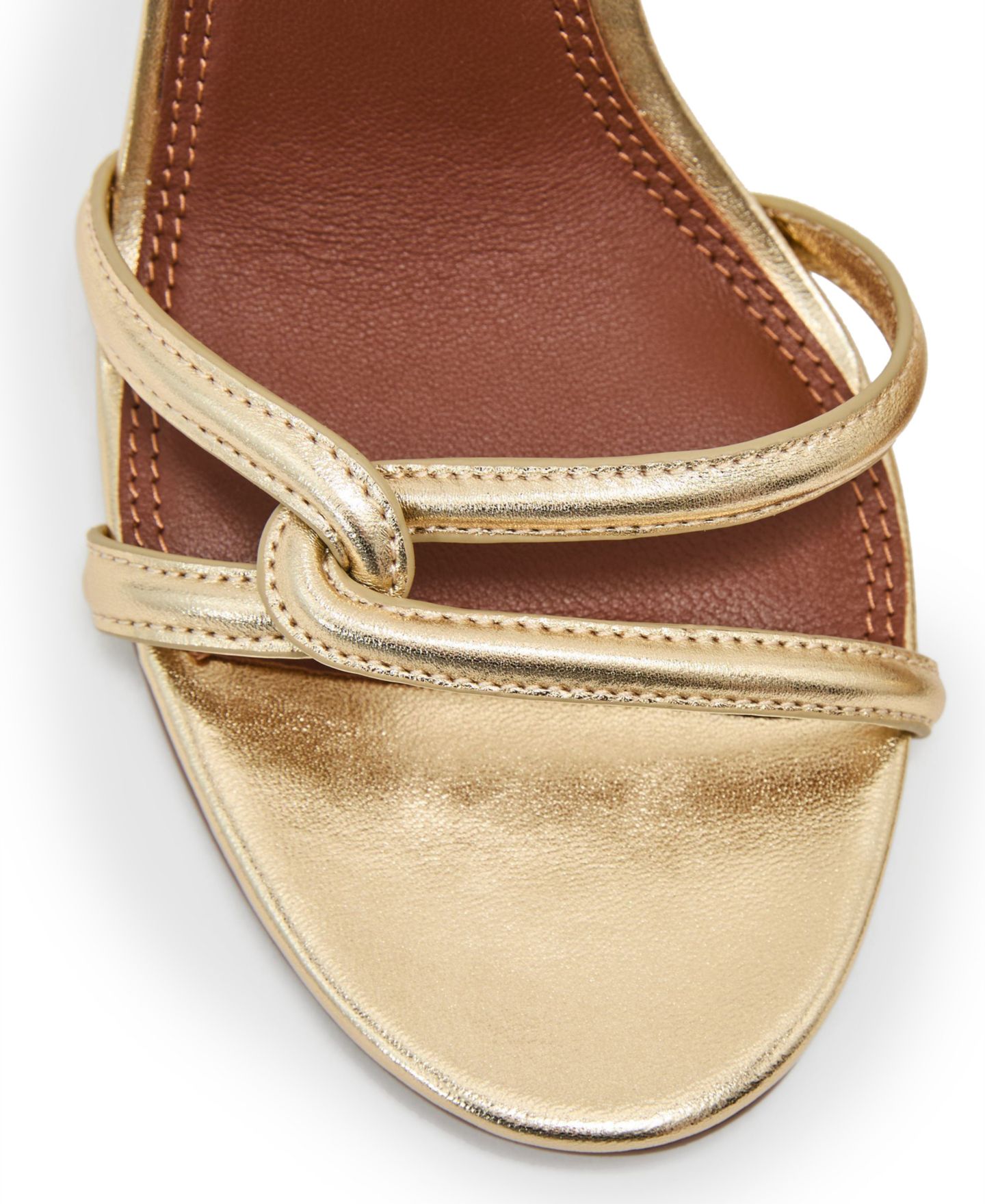 Женские сандалии REISS Annabelle Leather Link-Strap Stiletto — фото 4