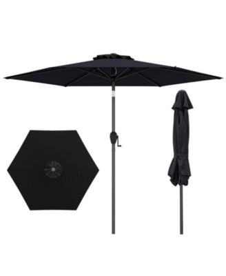 7.5 feet Heavy-Duty Outdoor Market Umbrella with Push-Button Tilt and Air Vent