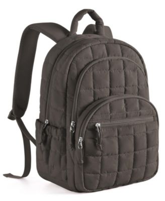 Quilted Casual Travel Daypack Water Resistant Laptop Backpack for College Work