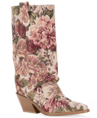 Women's Piippa Floral Tapestry Slouch Mid-Shaft Western Boots