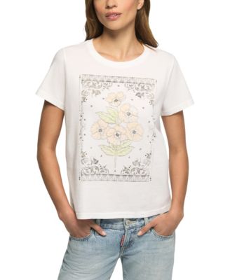 Women's Heart Frame Floral Classic Crew T-Shirt