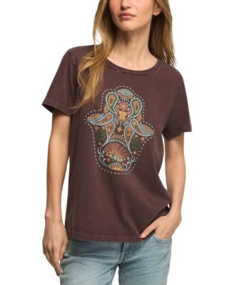Women's Western Hamsa Classic Crew Graphic T-Shirt