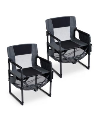 2-Pack Heavy Duty Camping Chairs with Bottle Opener