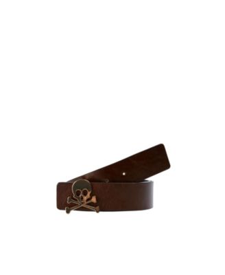 Spring Skull Leather Belt