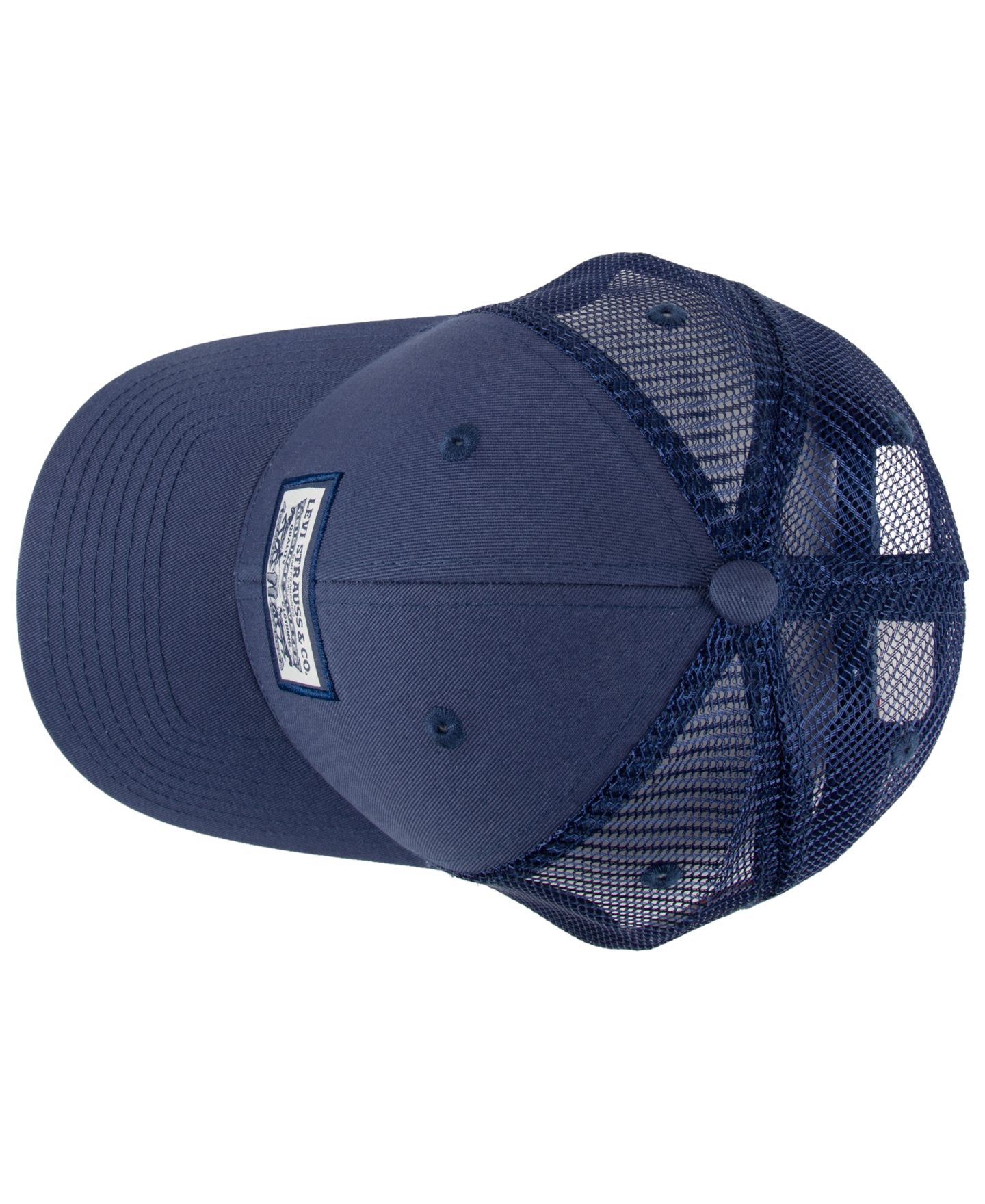 Мужская кепка Levi's Double Horse Snapback Trucker Hat, цвет: Тёмно-синий — фото 3