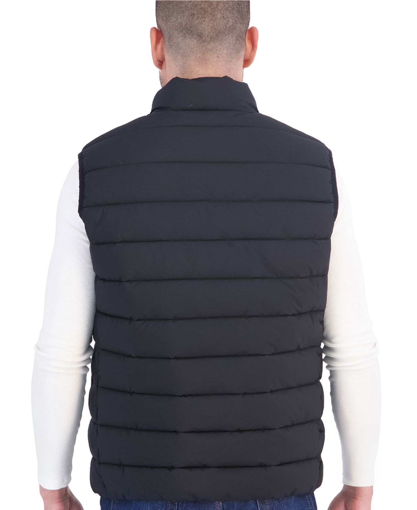 Мужской жилет Calvin Klein Quilted Puffer Stretch Vest, цвет: Чёрный — фото 5