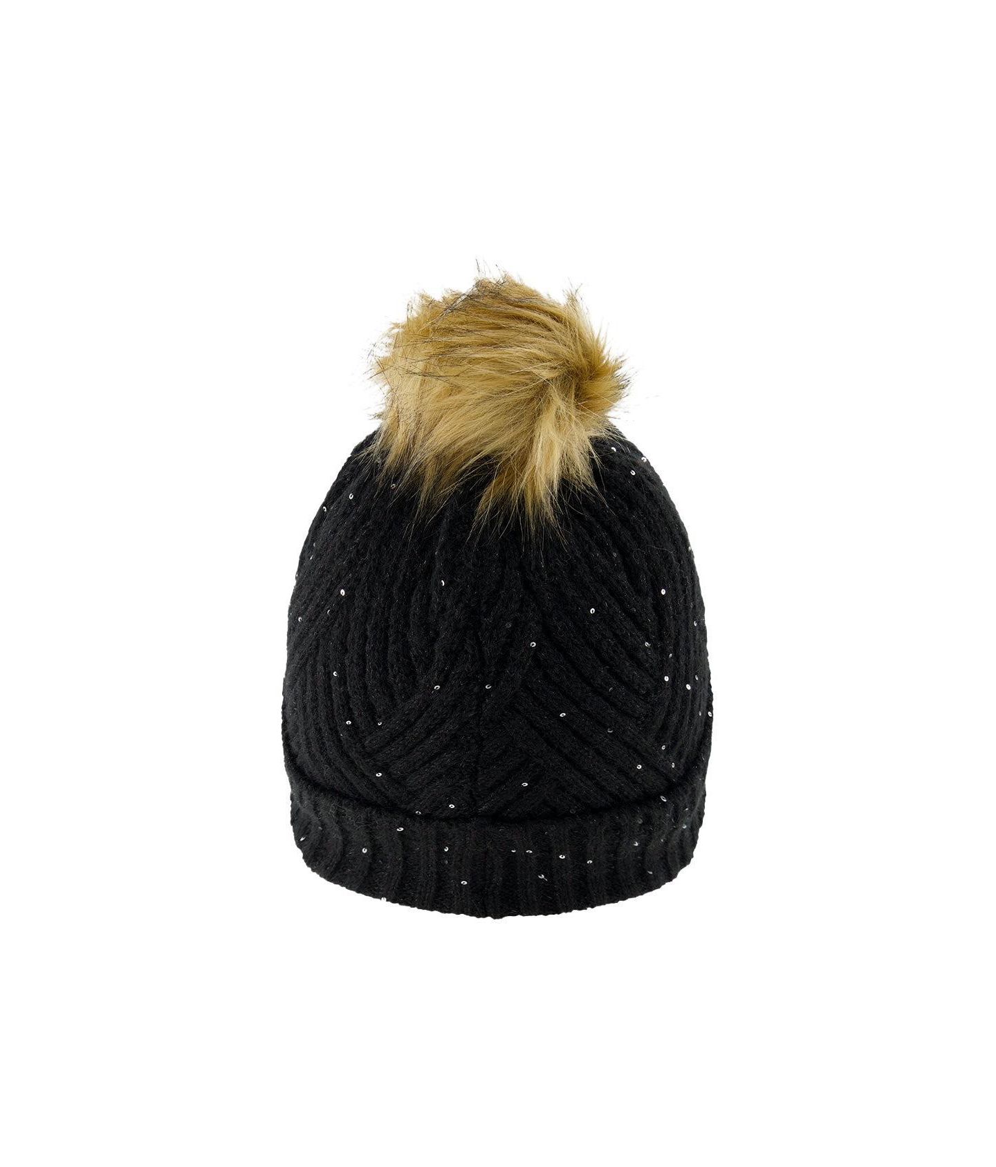 Шапка Deux par Deux Winter Knit Hat для девочек, цвет: Чёрный — фото 3