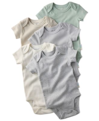 Baby Boys' and Baby Girls' Crewneck Bodysuits, 5-Pack 