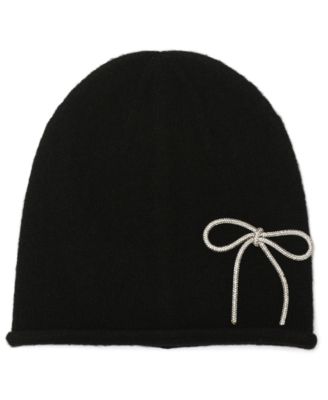 Women's Embellished Bow Knit Beanie